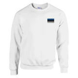 Sweat-shirt Drapeau de l'Estonie en broderie - Pixelforma 