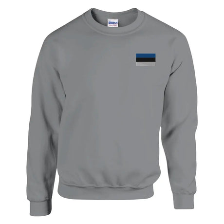 Sweat-shirt drapeau de l’estonie en broderie - pixelformaflag