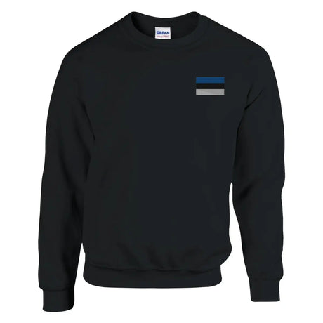 Sweat-shirt drapeau de l’estonie en broderie - pixelformaflag