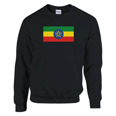 Sweat-shirt drapeau éthiopie coton mélangé imprimé doux