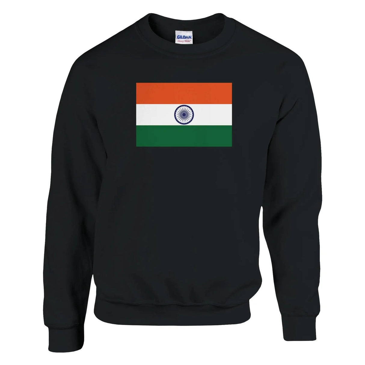 Sweat-shirt drapeau inde coton mélangé brodé confortable