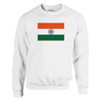 Sweat-shirt drapeau inde coton mélangé brodé confortable