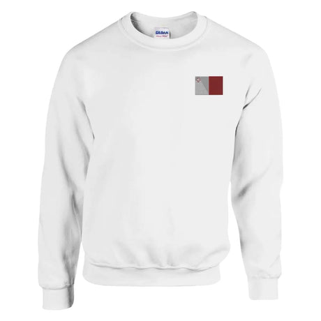 Sweat-shirt drapeau de malte en broderie - pixelformaflag