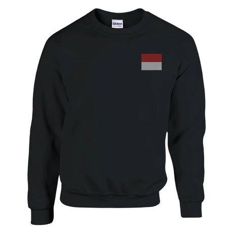 Sweat-shirt drapeau de monaco en broderie - pixelformaflag