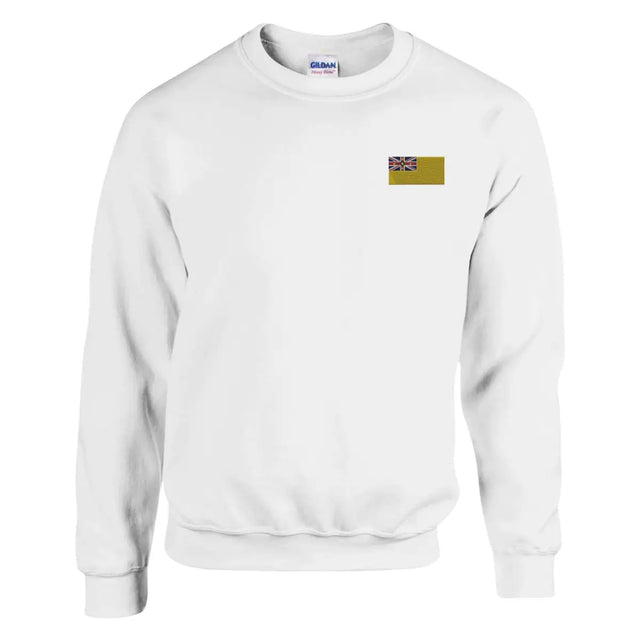 Sweat-shirt Drapeau de Niue en broderie - Pixelforma 