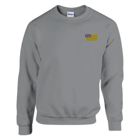 Sweat-shirt Drapeau de Niue en broderie - Pixelforma 