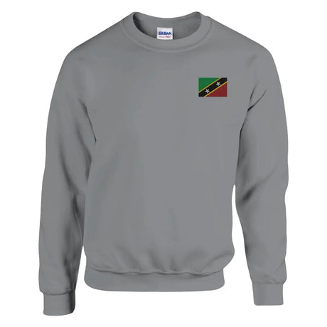 Sweat-shirt drapeau de saint-christophe-et-niévès en broderie - pixelformaflag