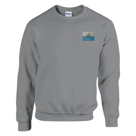 Sweat-shirt Drapeau de Saint-Marin en broderie - Pixelforma 