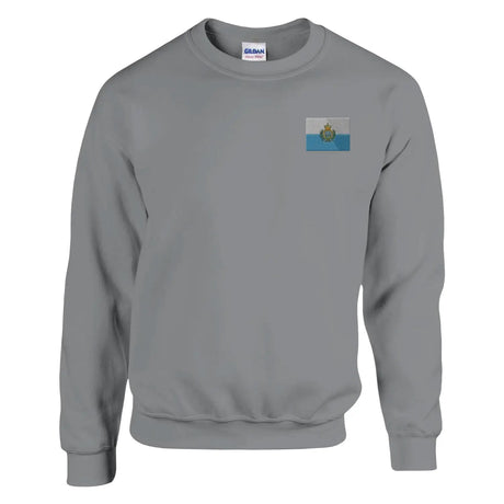 Sweat-shirt drapeau de saint-marin en broderie - pixelformaflag
