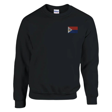 Sweat-shirt drapeau de saint-martin en broderie - pixelformaflag