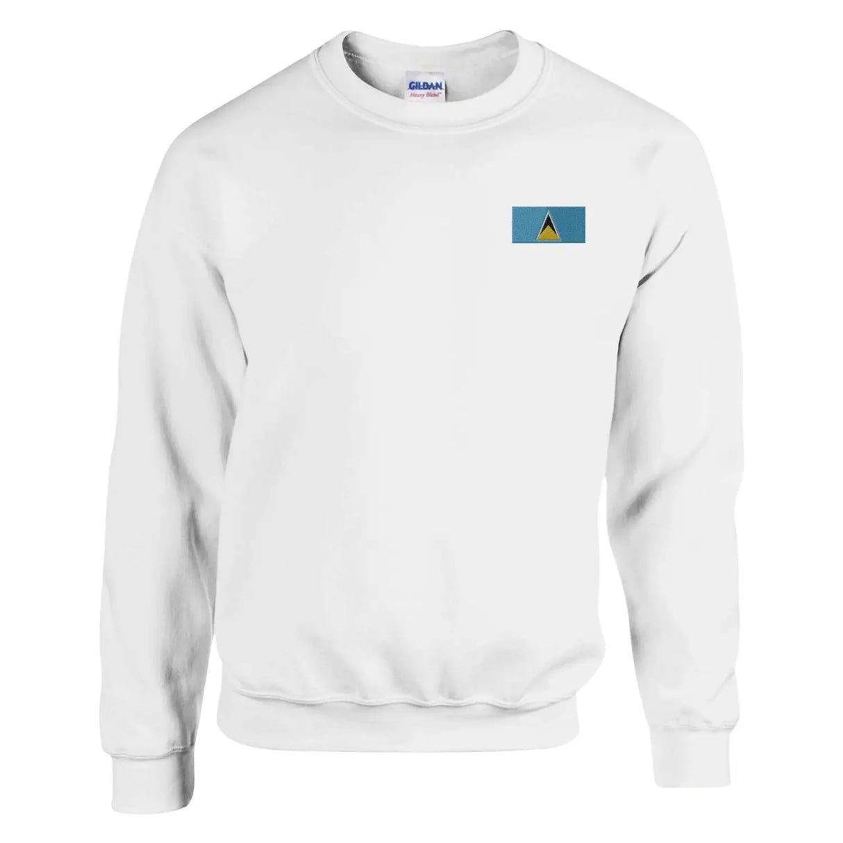 Sweat-shirt drapeau de sainte-lucie en broderie - pixelformaflag