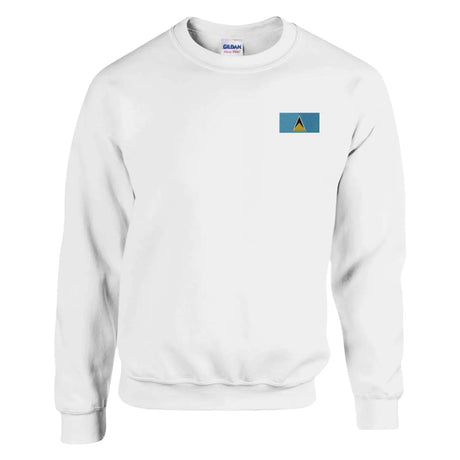 Sweat-shirt drapeau de sainte-lucie en broderie - pixelformaflag