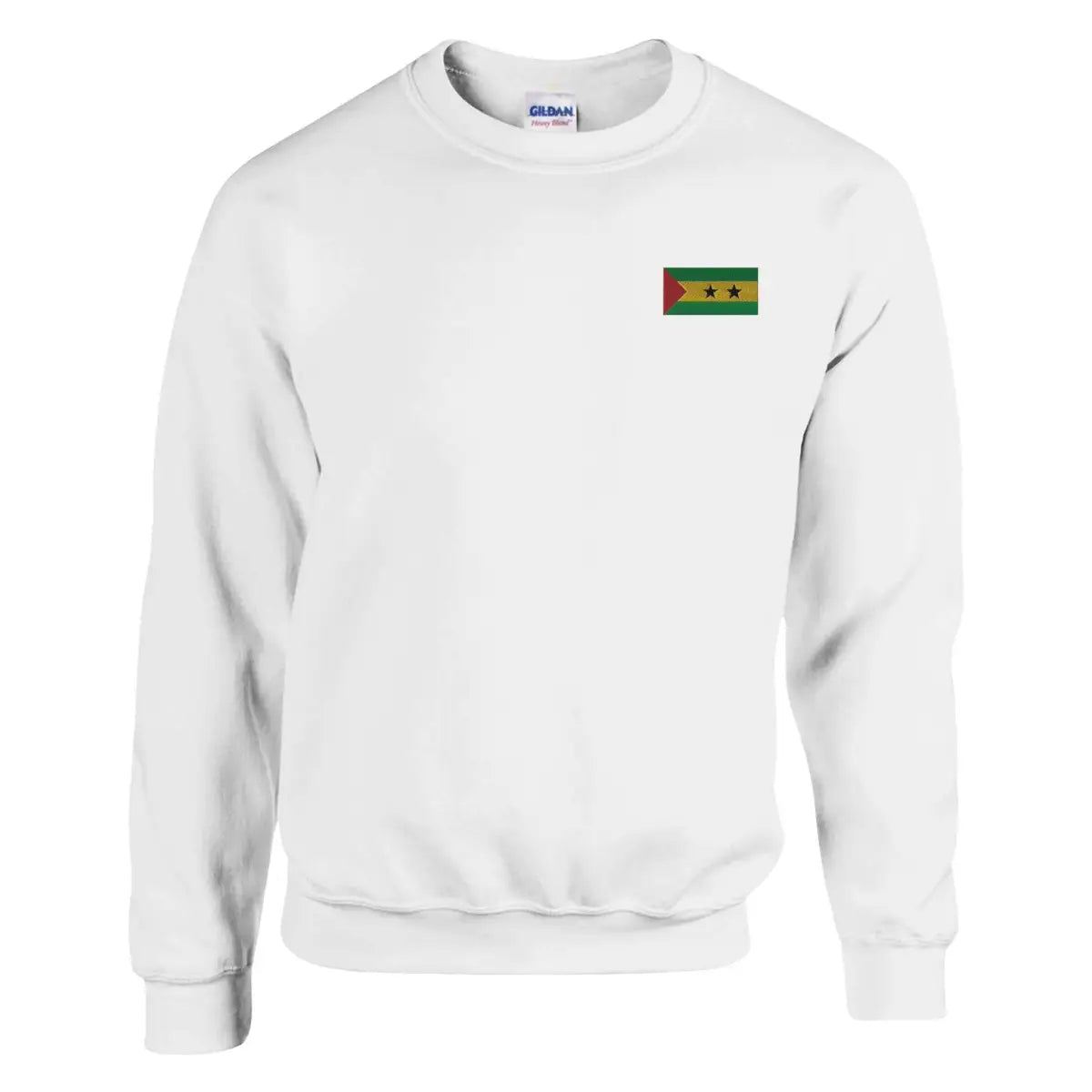 Sweat-shirt Drapeau de Sao Tomé-et-Principe en broderie - Pixelforma 