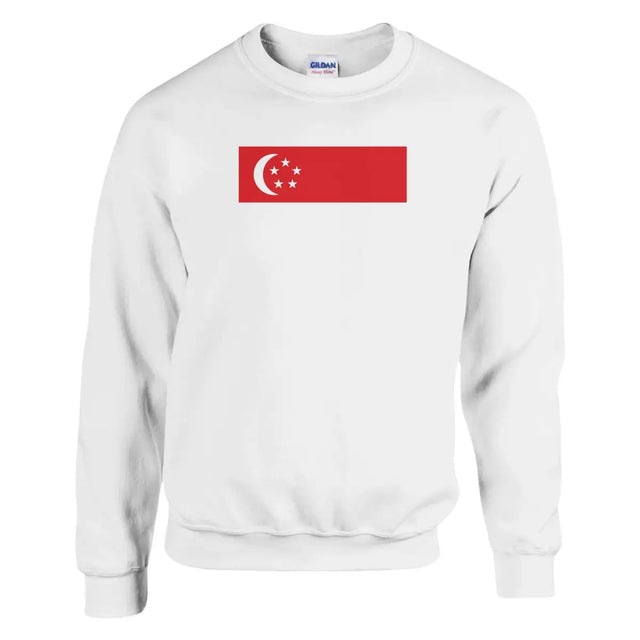 Sweat-shirt Drapeau de Singapour - Pixelforma 