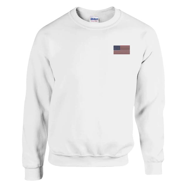 Sweat-shirt Drapeau des États-Unis en broderie - Pixelforma 