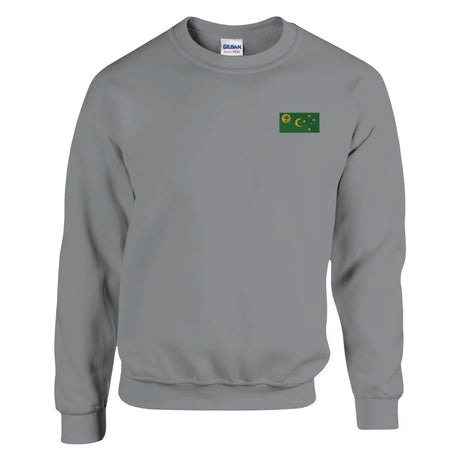 Sweat-shirt drapeau des îles cocos en broderie - pixelformaflag