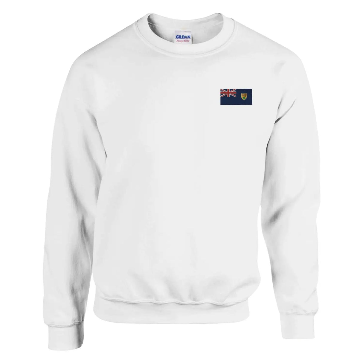 Sweat-shirt drapeau des îles turques-et-caïques en broderie - pixelformaflag