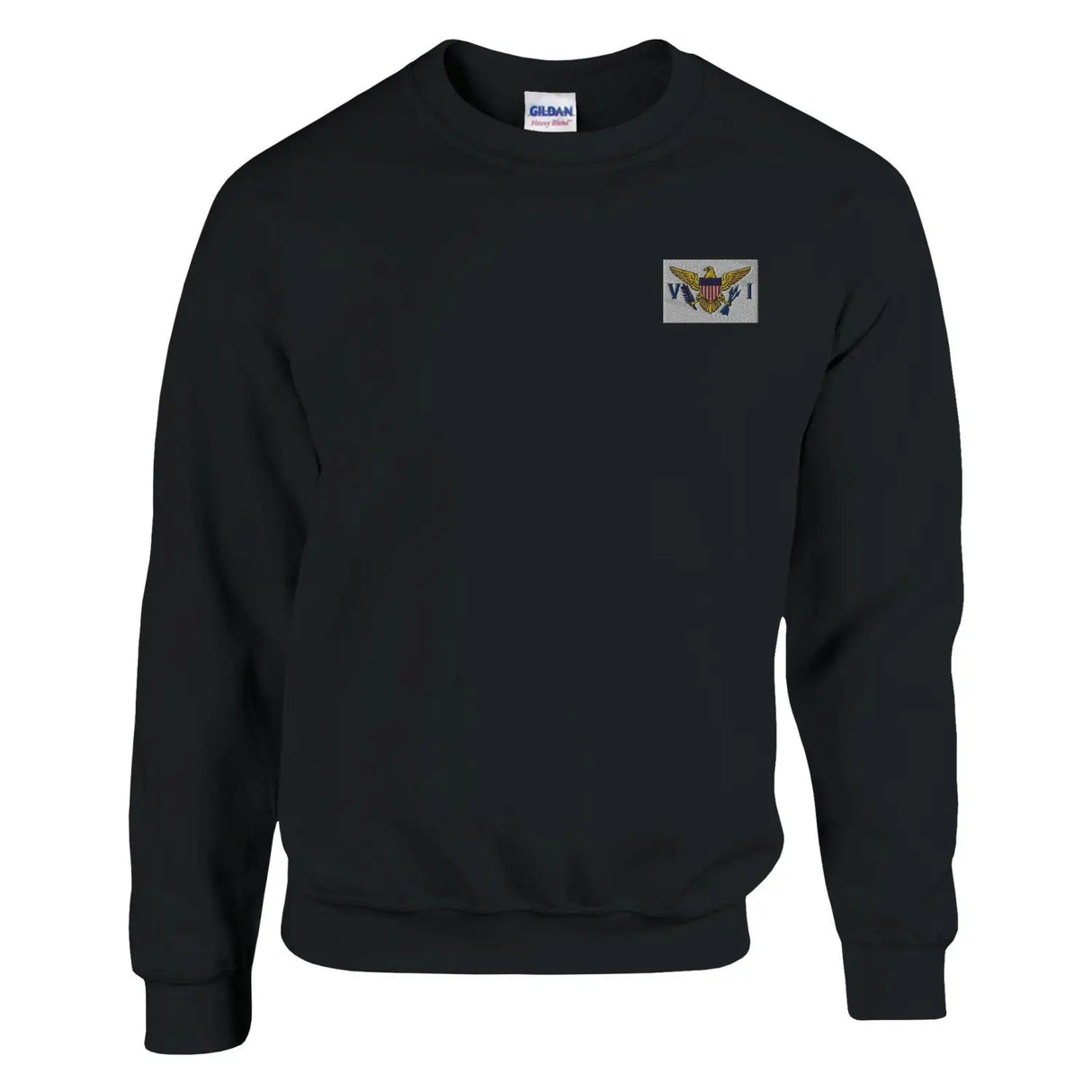 Sweat-shirt drapeau des îles vierges des états-unis en broderie - pixelformaflag