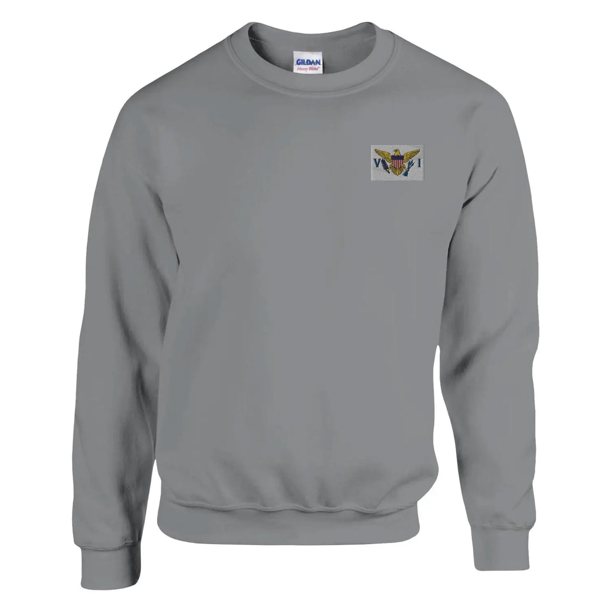 Sweat-shirt drapeau des îles vierges des états-unis en broderie - pixelformaflag