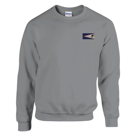 Sweat-shirt drapeau des samoa américaines en broderie - pixelforma