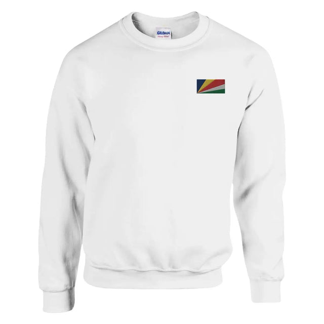 Sweat-shirt Drapeau des Seychelles en broderie - Pixelforma 