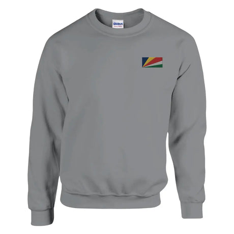 Sweat-shirt Drapeau des Seychelles en broderie - Pixelforma 