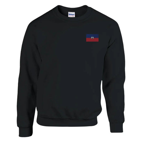 Sweat-shirt drapeau d’haïti en broderie - pixelforma