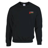 Sweat-shirt drapeau d’oman en broderie - pixelformaflag