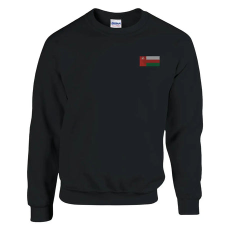 Sweat-shirt drapeau d’oman en broderie - pixelformaflag