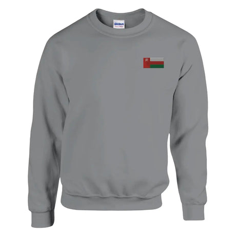 Sweat-shirt drapeau d’oman en broderie - pixelformaflag