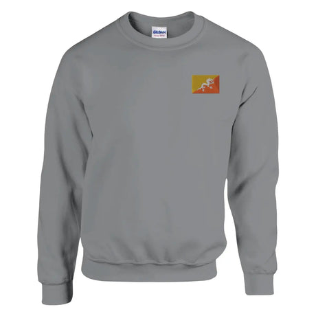 Sweat-shirt drapeau du bhoutan en broderie - pixelformaflag