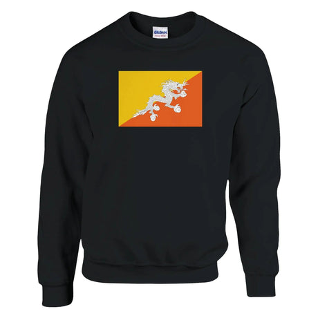 Sweat-shirt drapeau bhoutan coton mélangé brodé doux