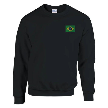 Sweat-shirt Drapeau du Brésil en broderie - Pixelforma 