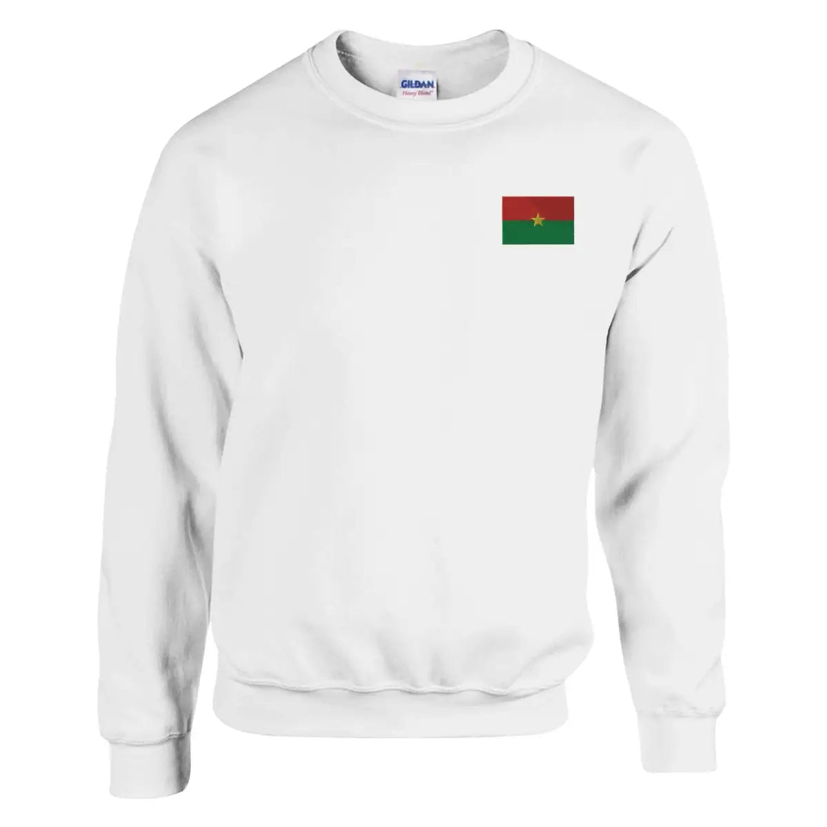 Sweat-shirt Drapeau du Burkina Faso en broderie - Pixelforma 