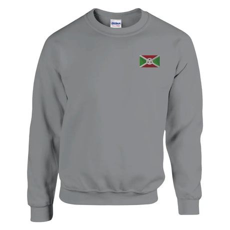 Sweat-shirt drapeau du burundi en broderie - pixelformaflag