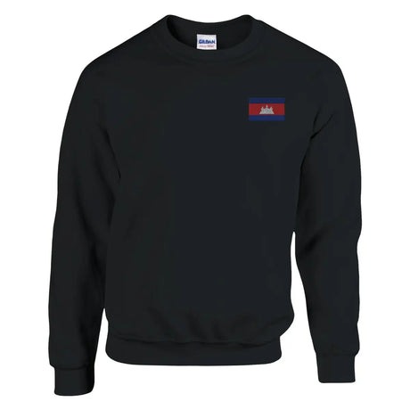 Sweat-shirt Drapeau du Cambodge en broderie - Pixelforma 