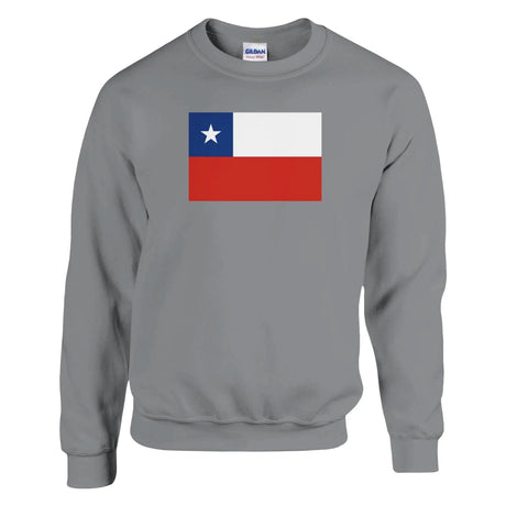 Sweat-shirt drapeau chili coton mélangé brodé confortable
