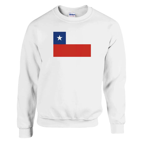 Sweat-shirt drapeau chili coton mélangé brodé confortable