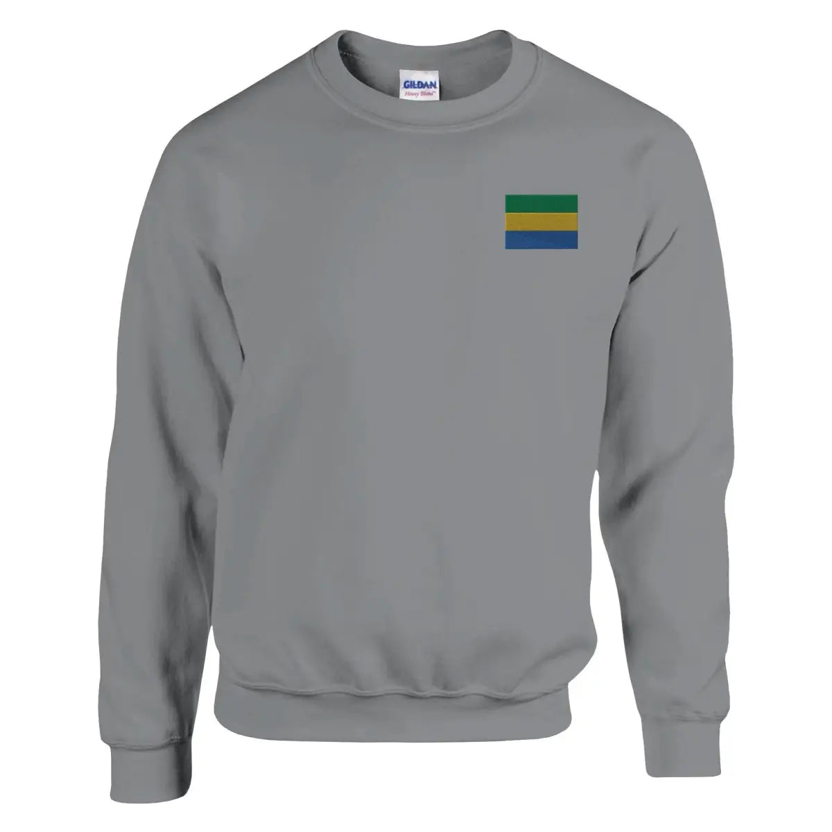 Sweat-shirt Drapeau du Gabon en broderie - Pixelforma 