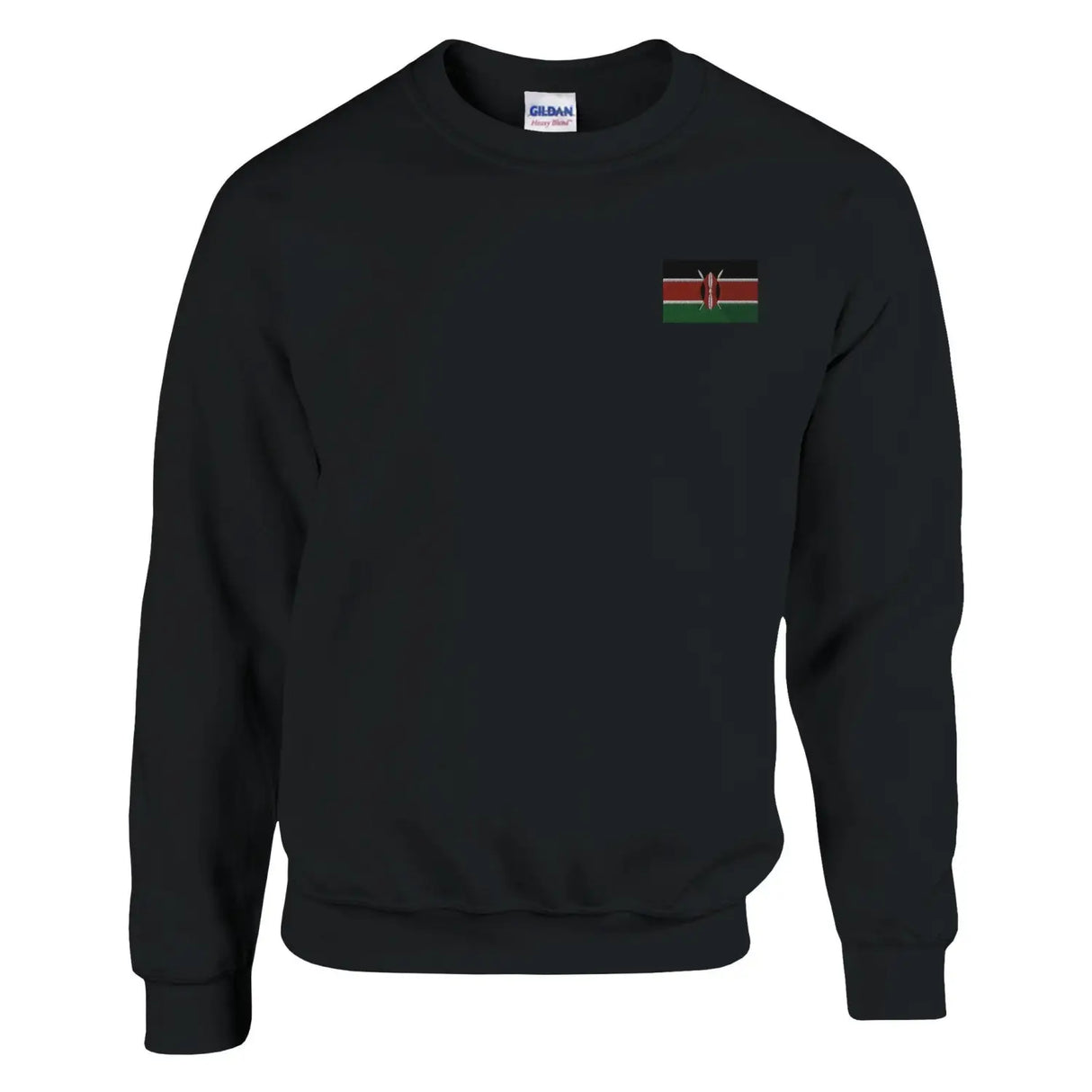 Sweat-shirt drapeau du kenya en broderie - pixelformaflag