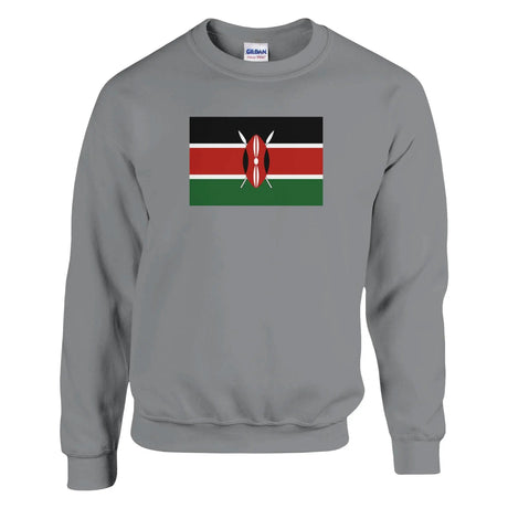 Sweat-shirt drapeau kenya coton mélangé broderie douce