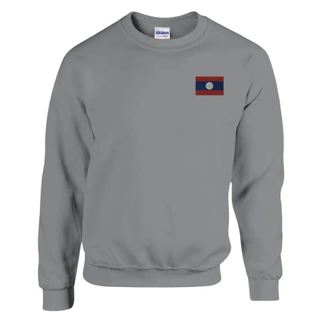 Sweat-shirt drapeau du laos en broderie - pixelformaflag