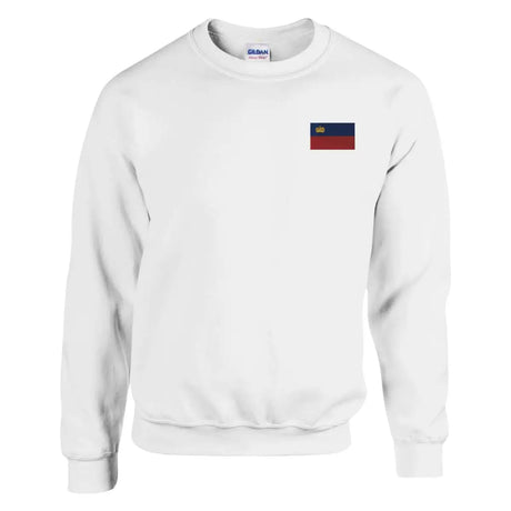 Sweat-shirt drapeau du liechtenstein en broderie - pixelforma