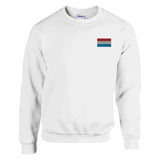 Sweat-shirt Drapeau du Luxembourg en broderie - Pixelforma 