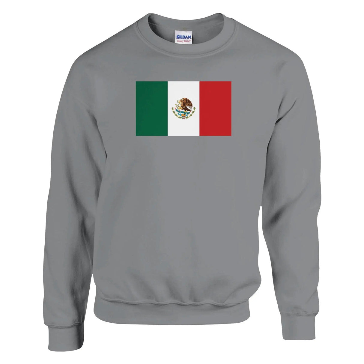 Sweat-shirt drapeau mexique coton mélangé broderie douce