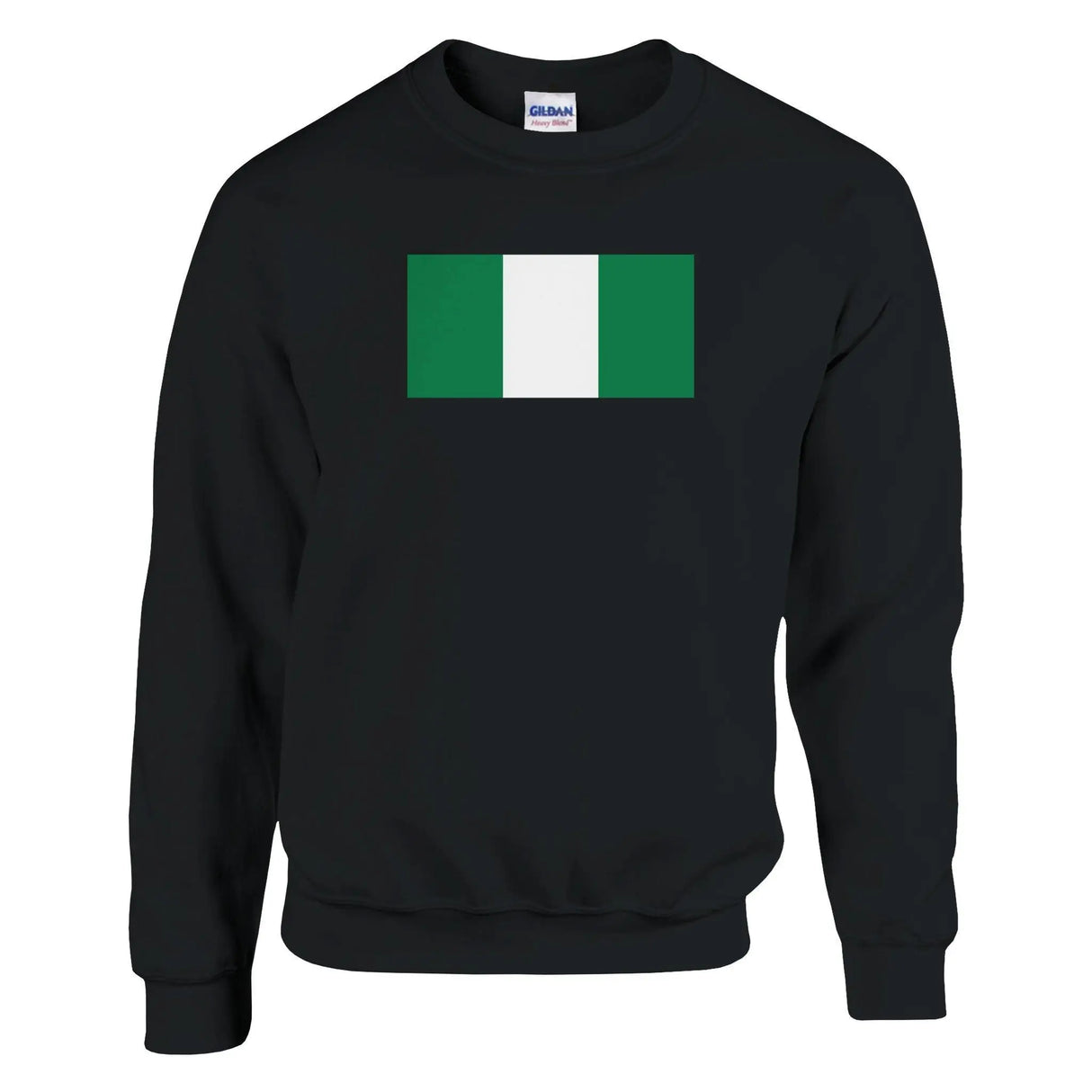 Sweat-shirt drapeau nigeria coton mélangé broderie douce