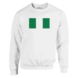 Sweat-shirt drapeau nigeria coton mélangé broderie douce