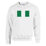 Sweat-shirt drapeau nigeria coton mélangé broderie douce