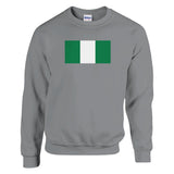 Sweat-shirt drapeau nigeria coton mélangé broderie douce