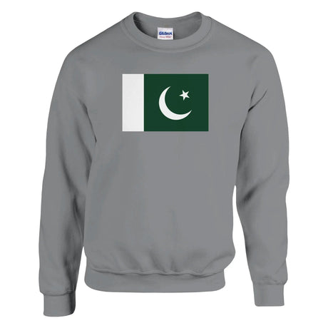 Sweat-shirt drapeau pakistan coton mélangé broderie douce